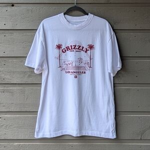 Grizzly Local Pusher SS Tee White Size Medium Grizzly Bear Los Angeles